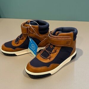 Boys Stride Rite Porter Boot Navy and Brown